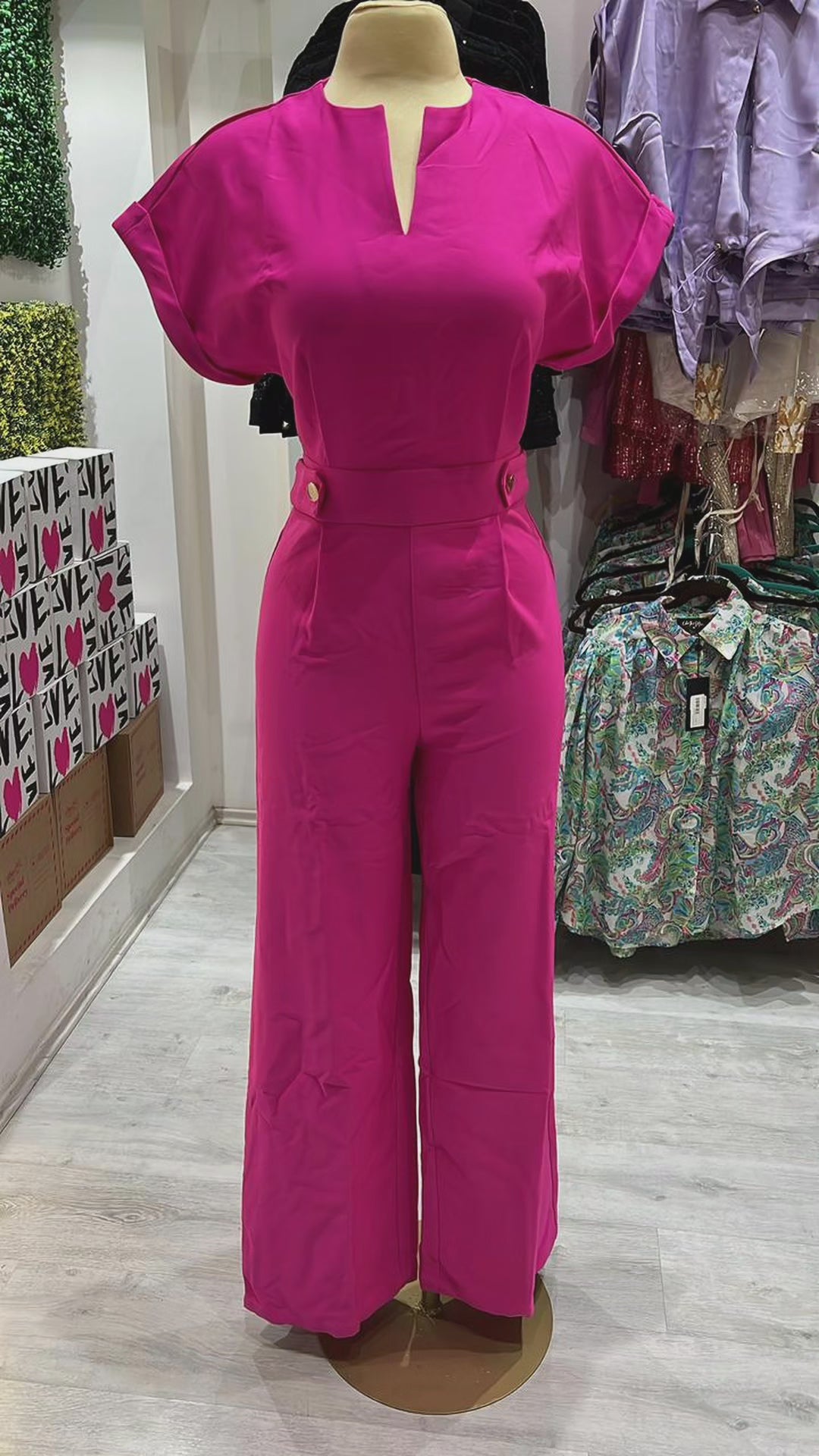 Jumpsuit rosa fuchsia