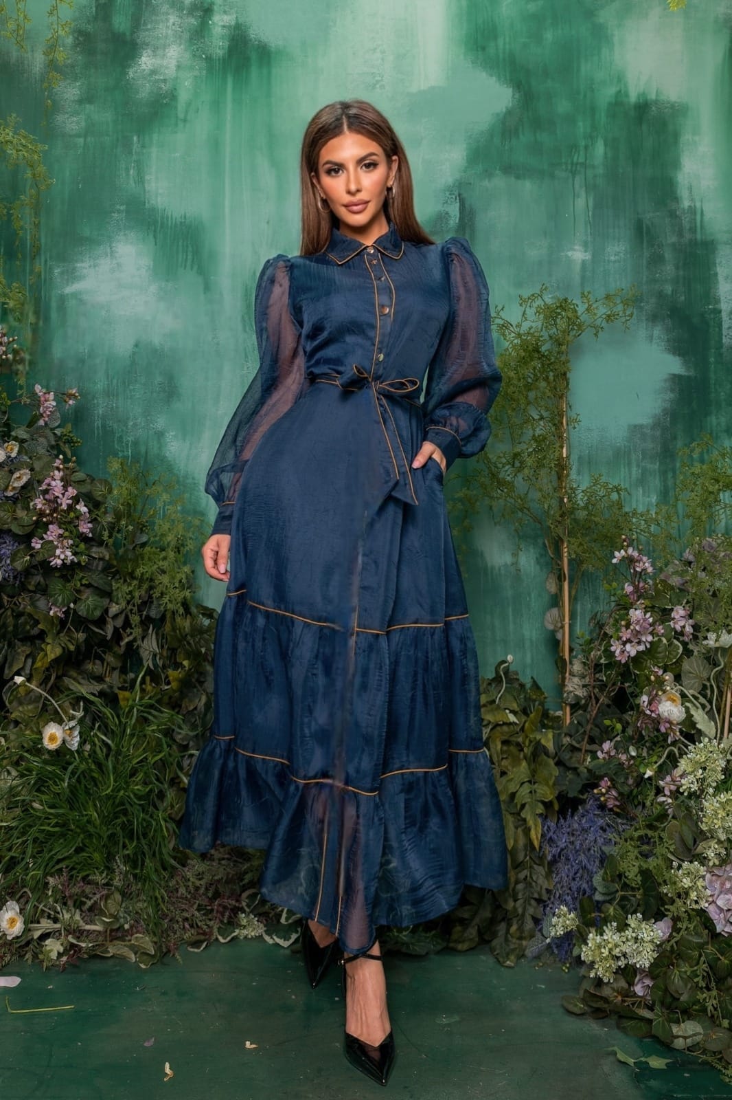 vestido navy