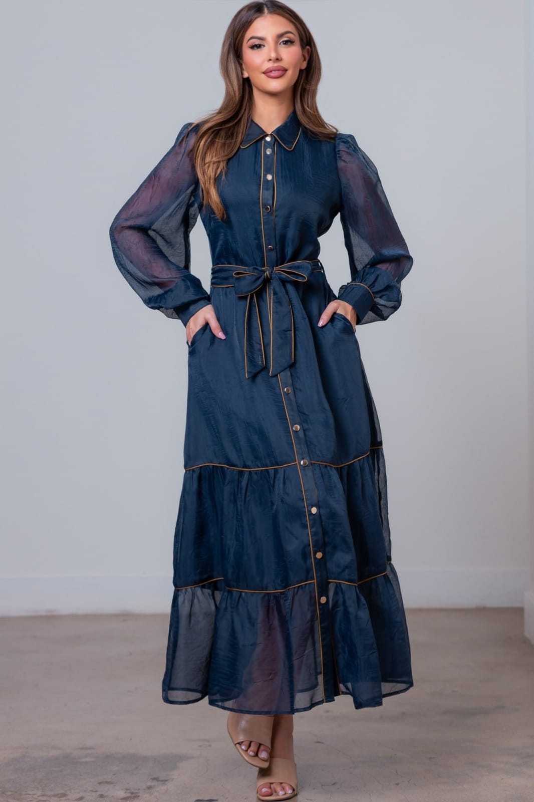 vestido navy
