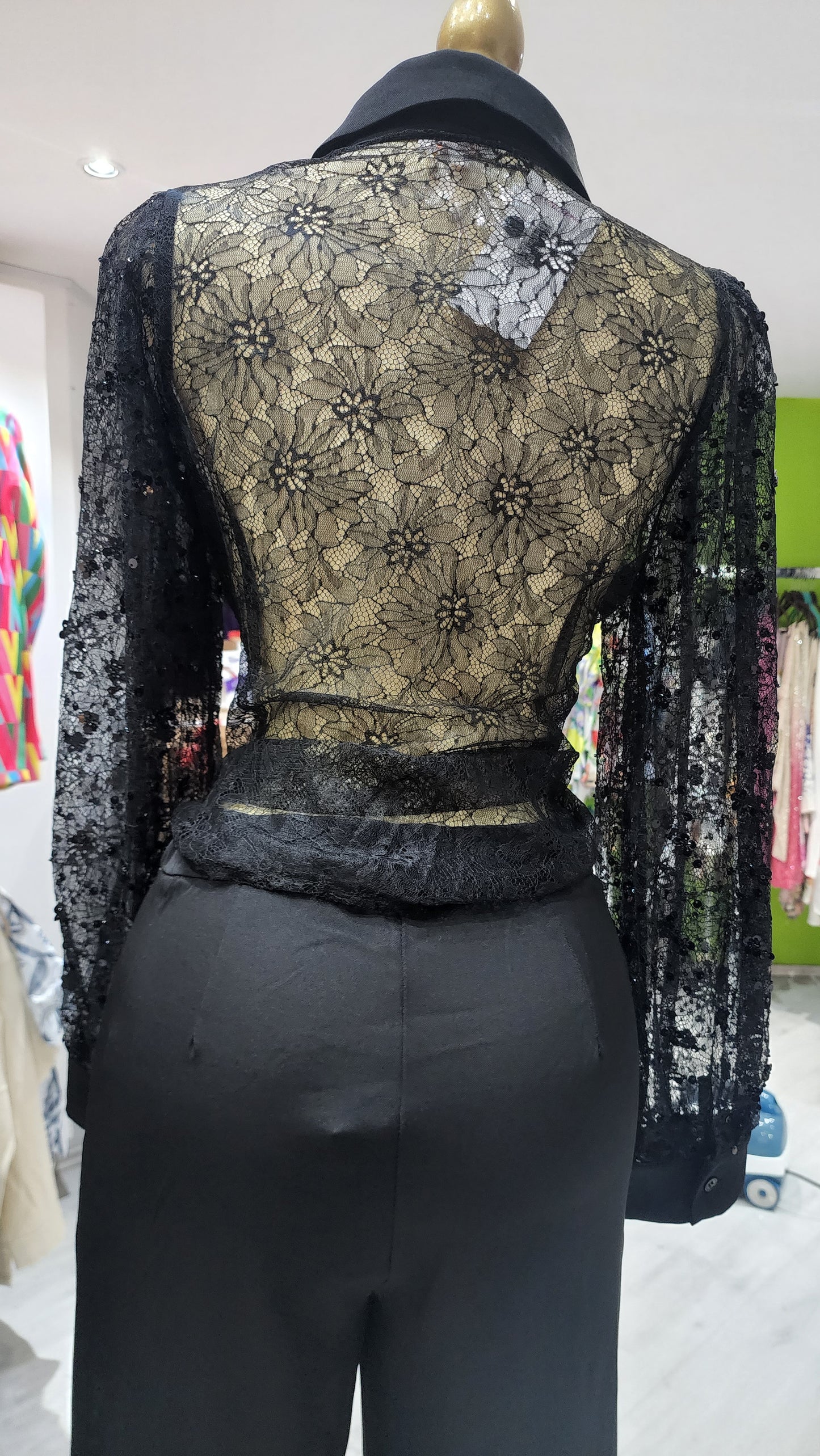 CONJUNTO NEGRO TRASPARENTE