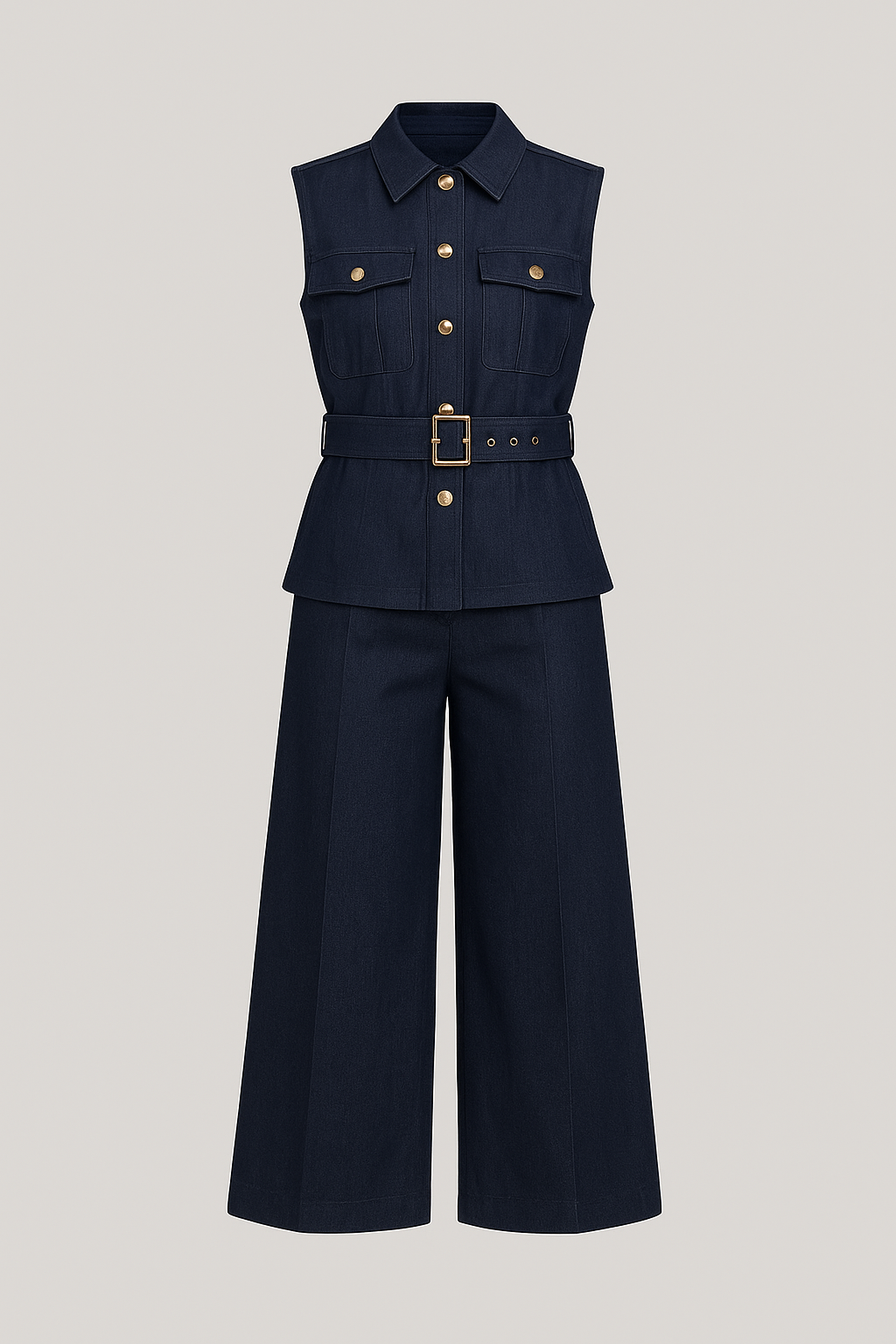 Conjunto de chaleco y pantalon de mezclilla