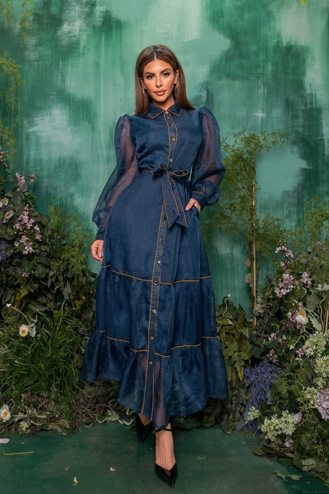 vestido navy
