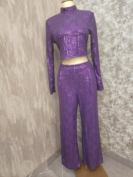 Conjunto dos piezas morado