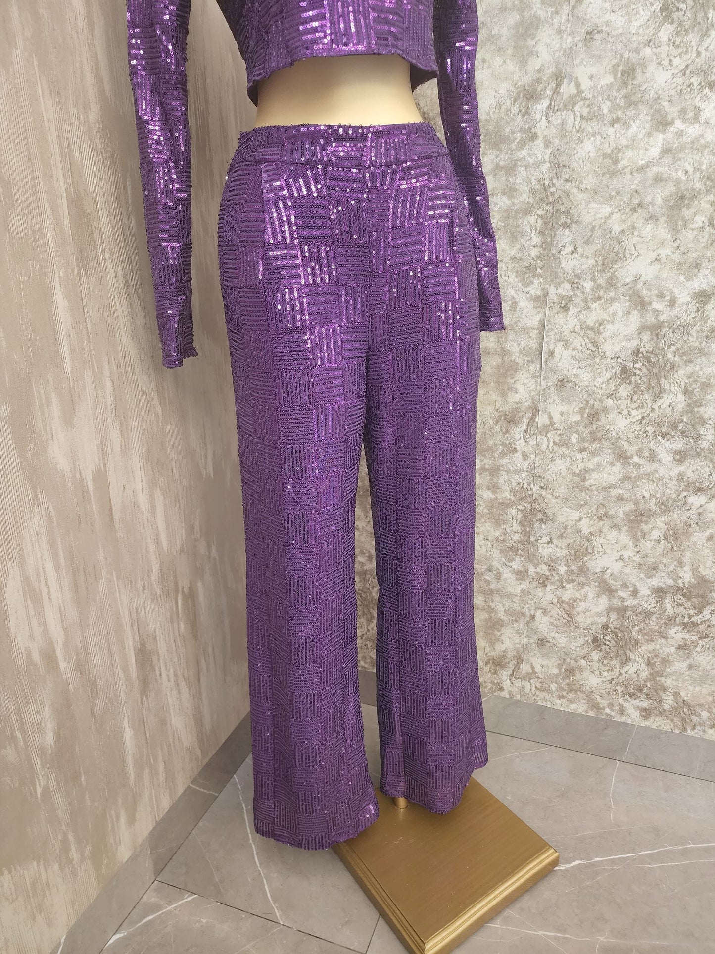 Conjunto dos piezas morado