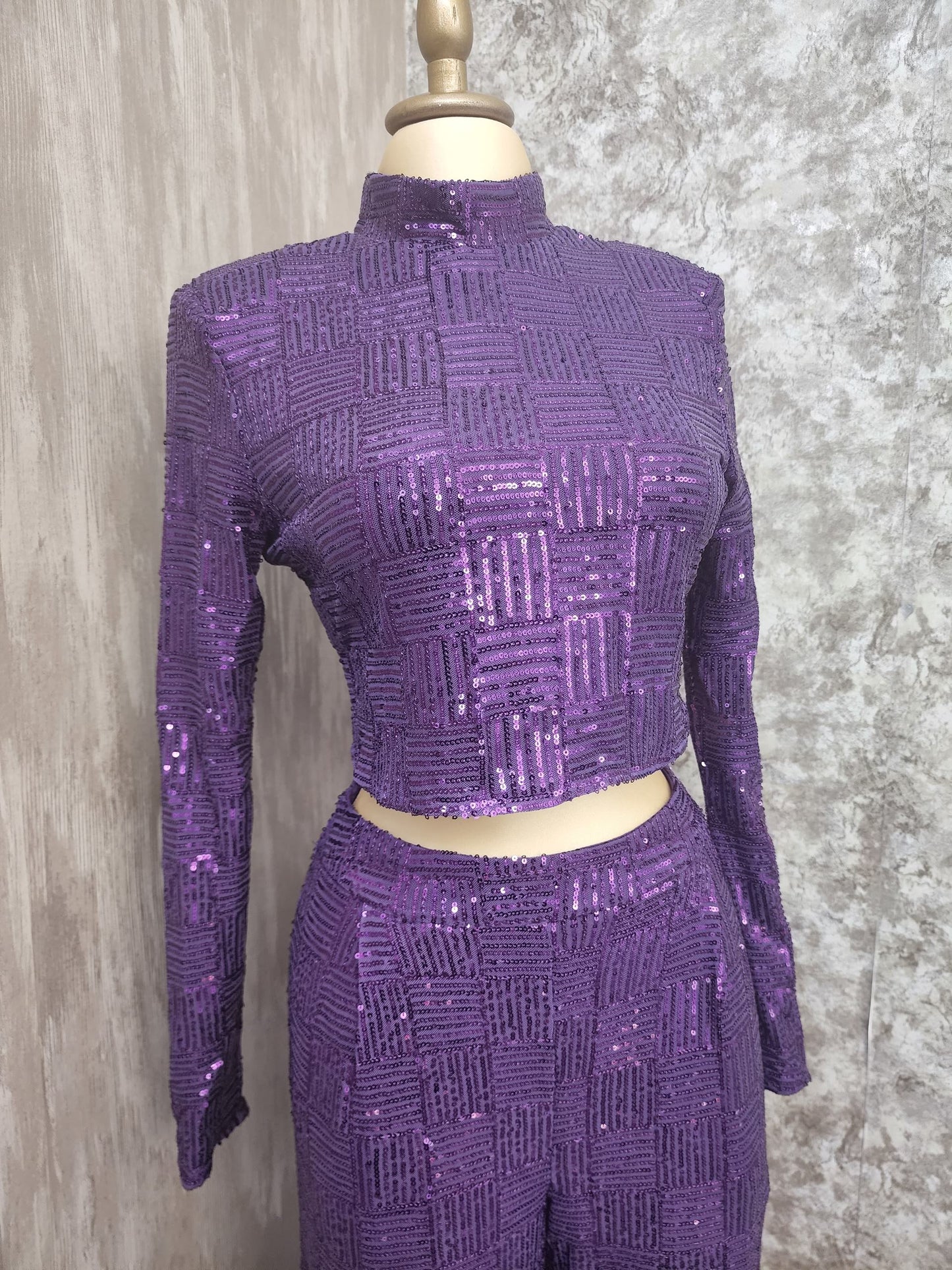 Conjunto dos piezas morado