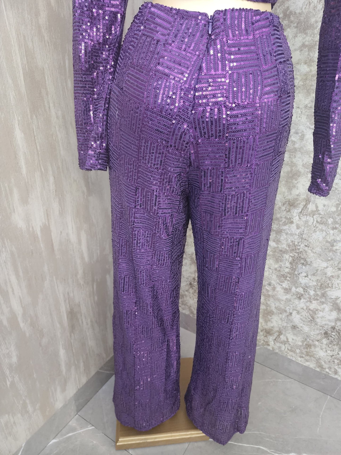 Conjunto dos piezas morado