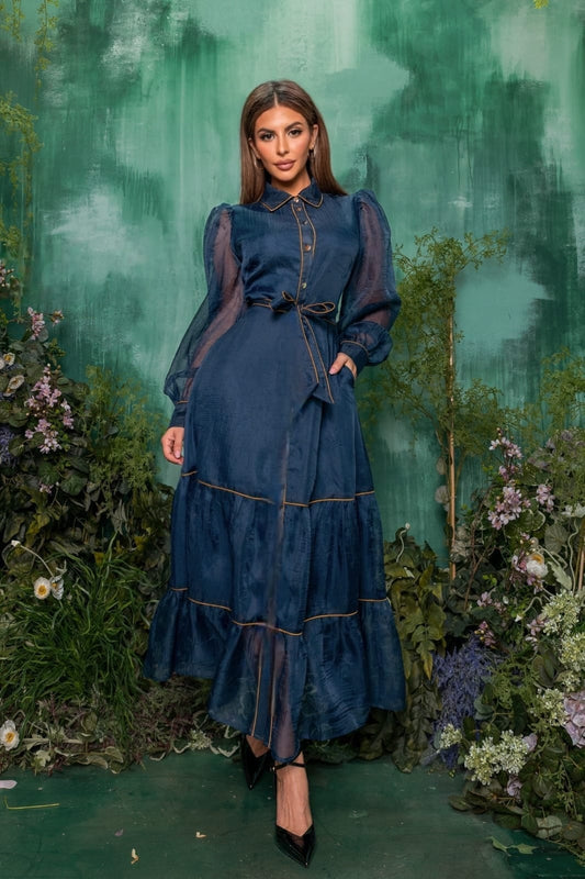 vestido navy