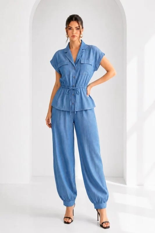 Baby blue light conjunto