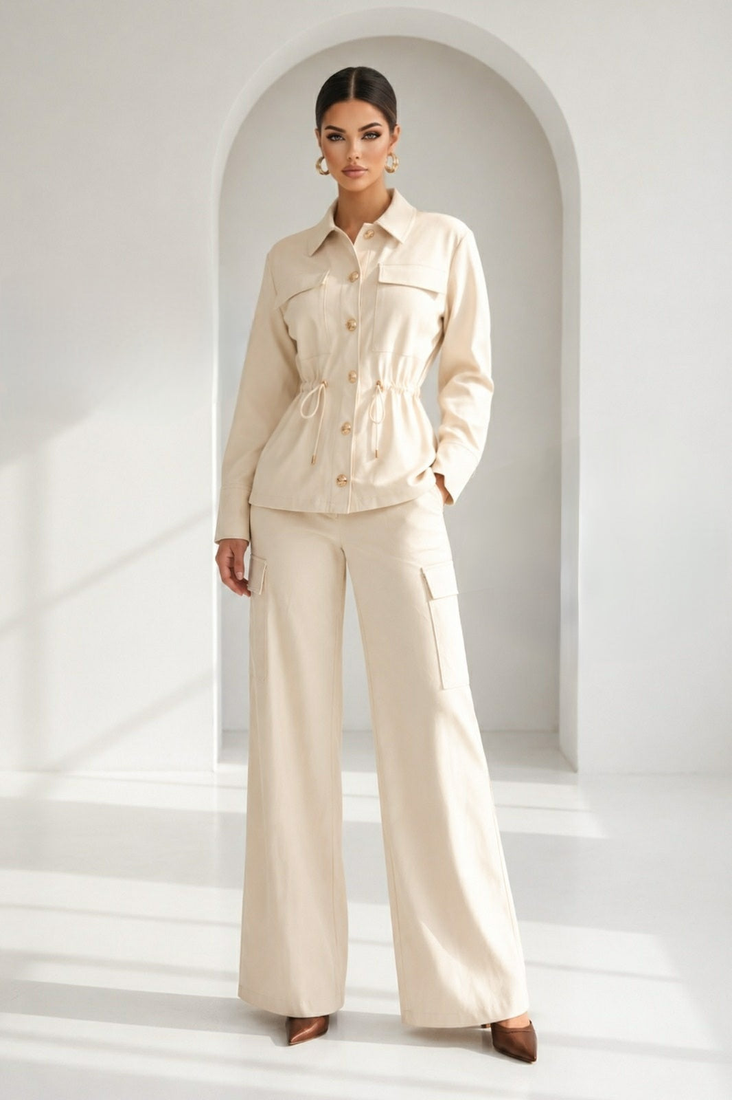 Conjunto BEIGE manga larga
