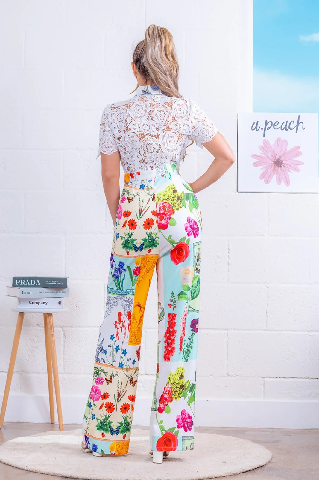 Jumpsuit encaje c/flores