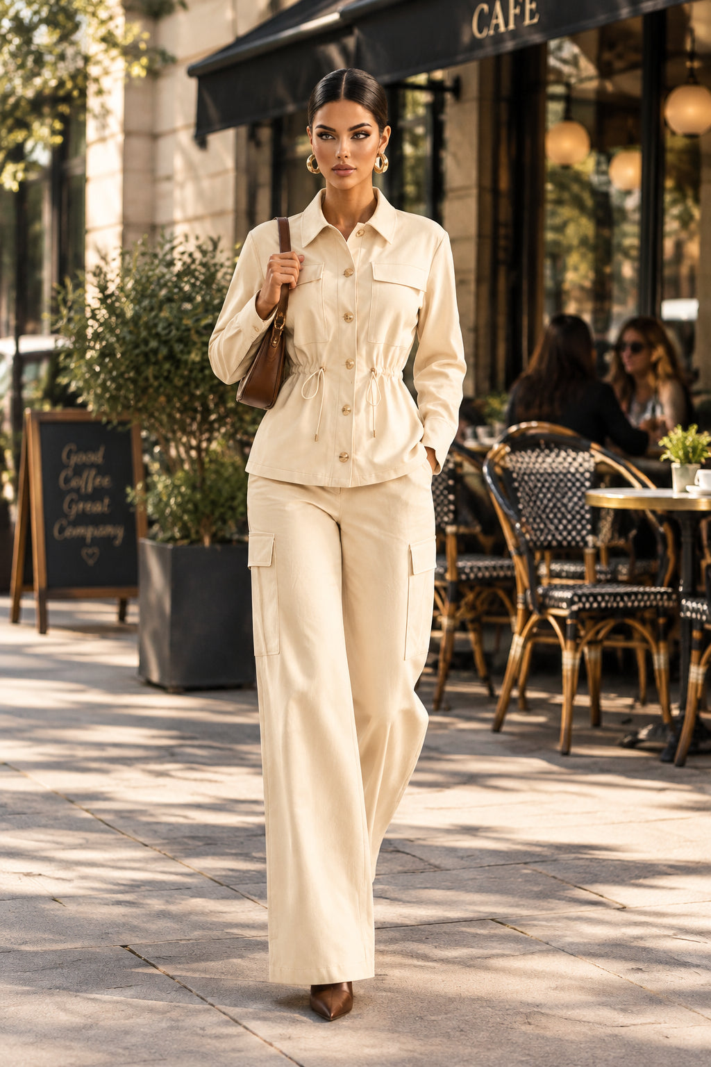 Conjunto BEIGE manga larga